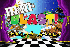M&M's Blast title screen for GameBoy Advance
